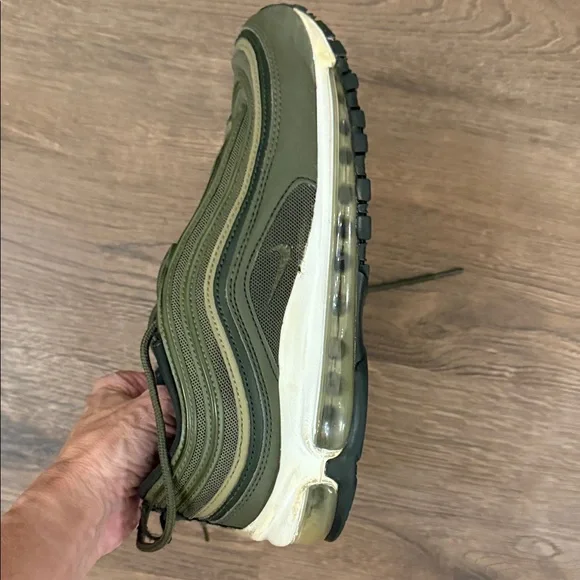 Nike Air Max 97 Medium Olive White Women’s Size 8.5 - Picture 6 of 7